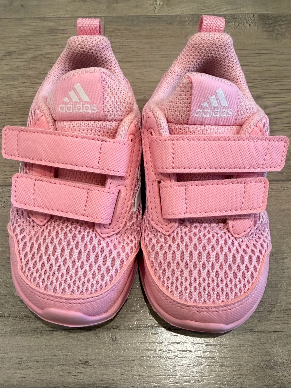 adidas Kids Pink Mesh Velcro Sneakers size 6K toddler